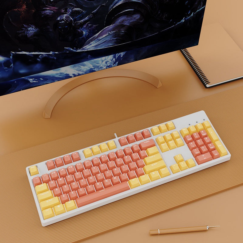 Transform Your Typing Experience with Our Two-Color Wired Hot-Swap Mechanical Keyboard