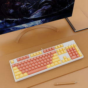 Transform Your Typing Experience with Our Two-Color Wired Hot-Swap Mechanical Keyboard